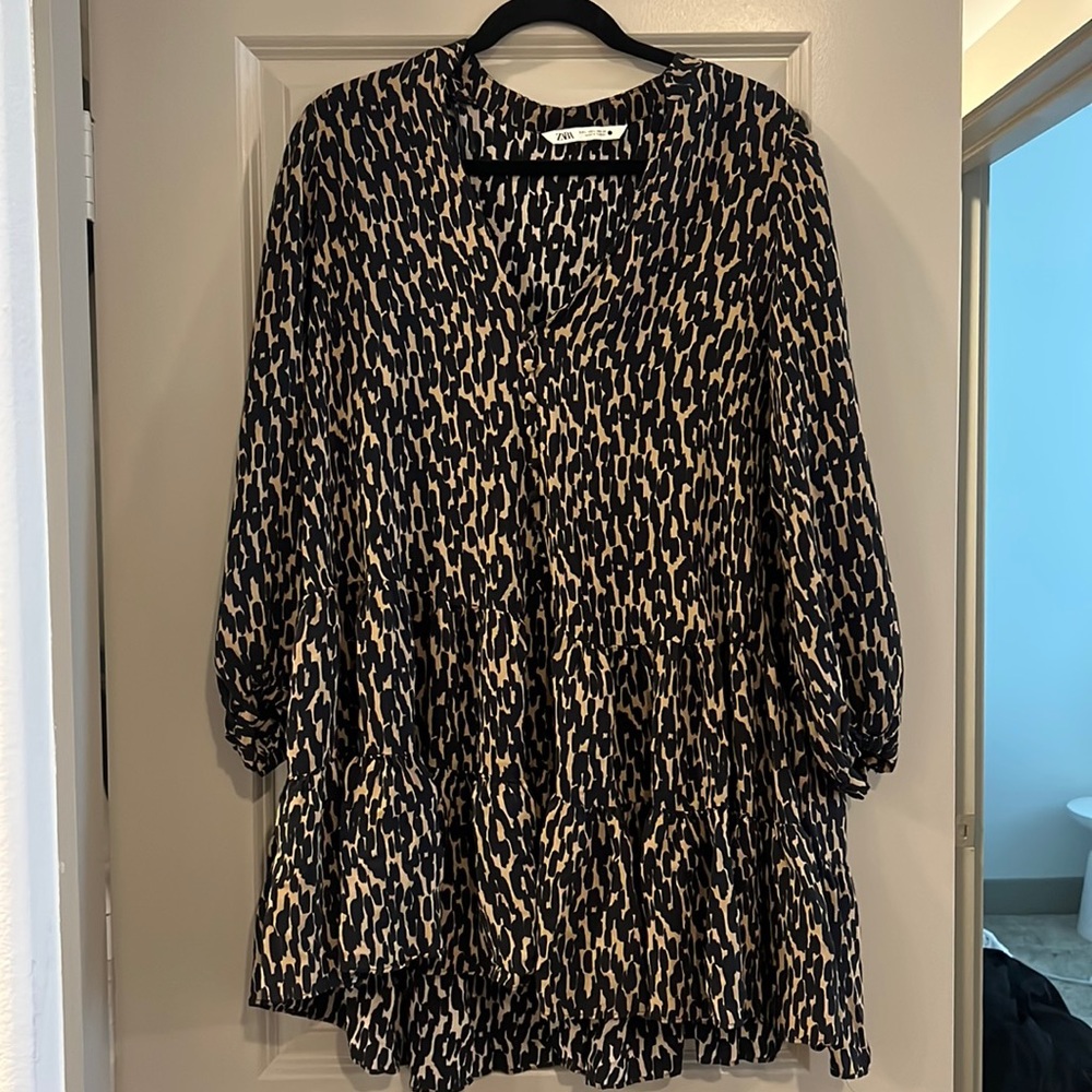 Zara size large shift mini dress